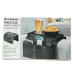 **CLEARANCE** BROOKSTONE - Men’s Armrest Organizer Travel Accessory Set.